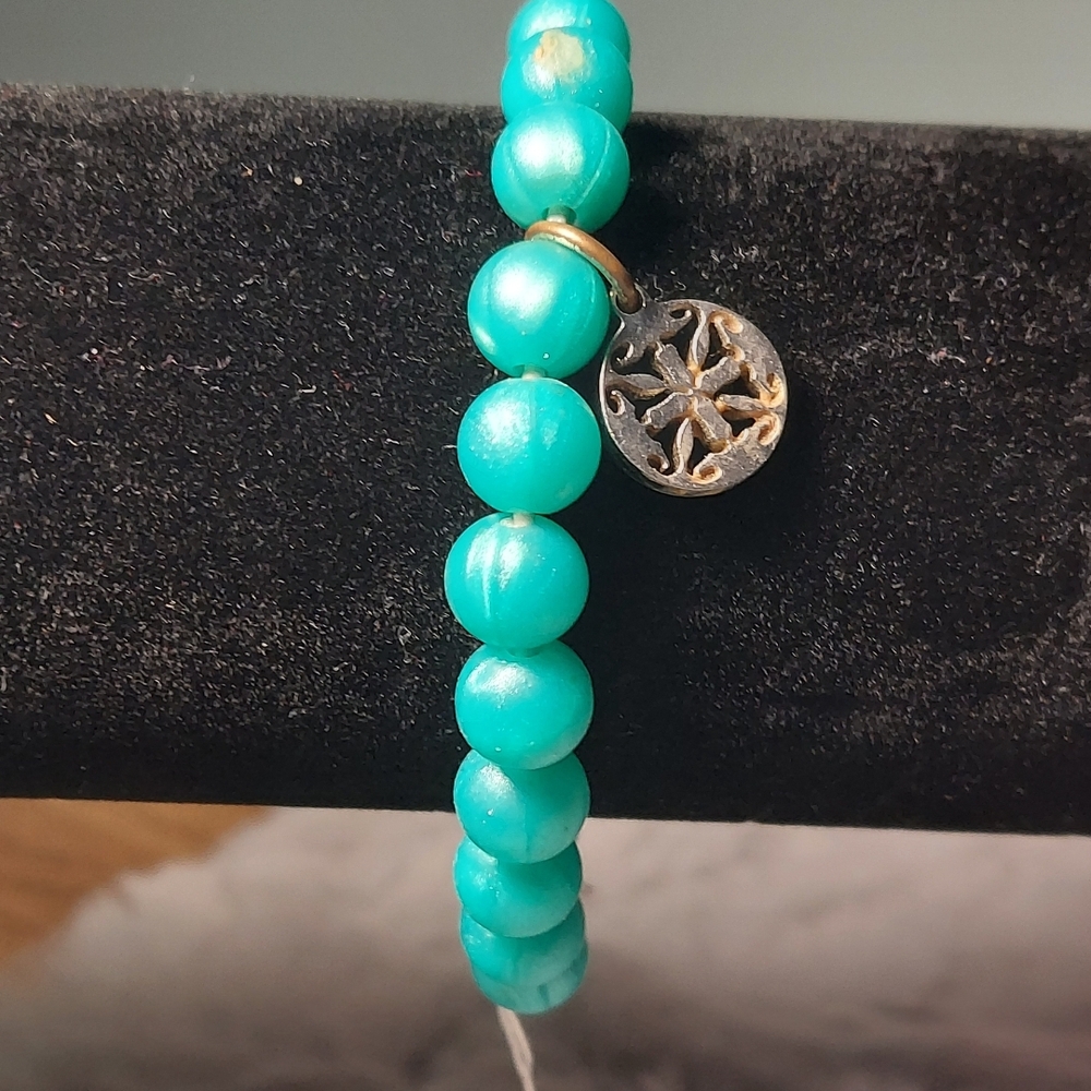 Rustic Cuff Collectors Teal & Silver Silicone bracelet